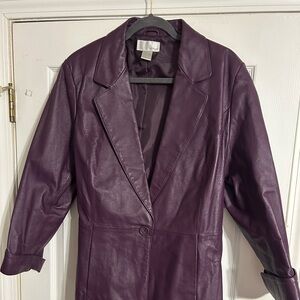 Spiegel Rich Purple Leather Jacket